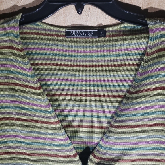 Peruvian Collection Green Sweater Large Super Soft - Picture 4 of 8